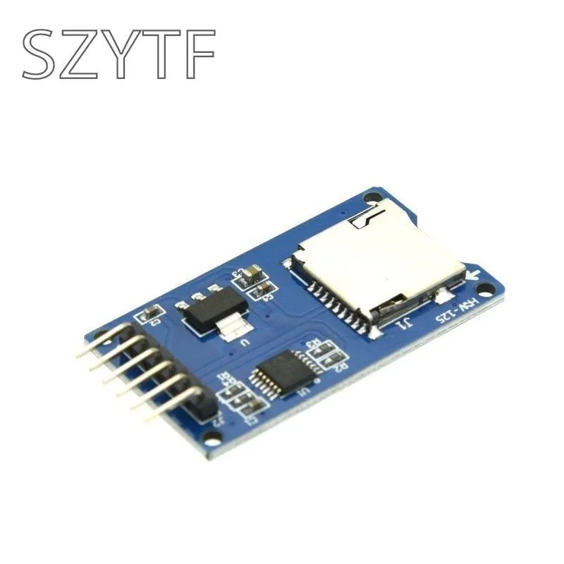 Micro SD Card & SDHC(high-speed card) Mini TF Card Reader Module Adapter SPI Interfaces with Level Converter Chip for Arduino