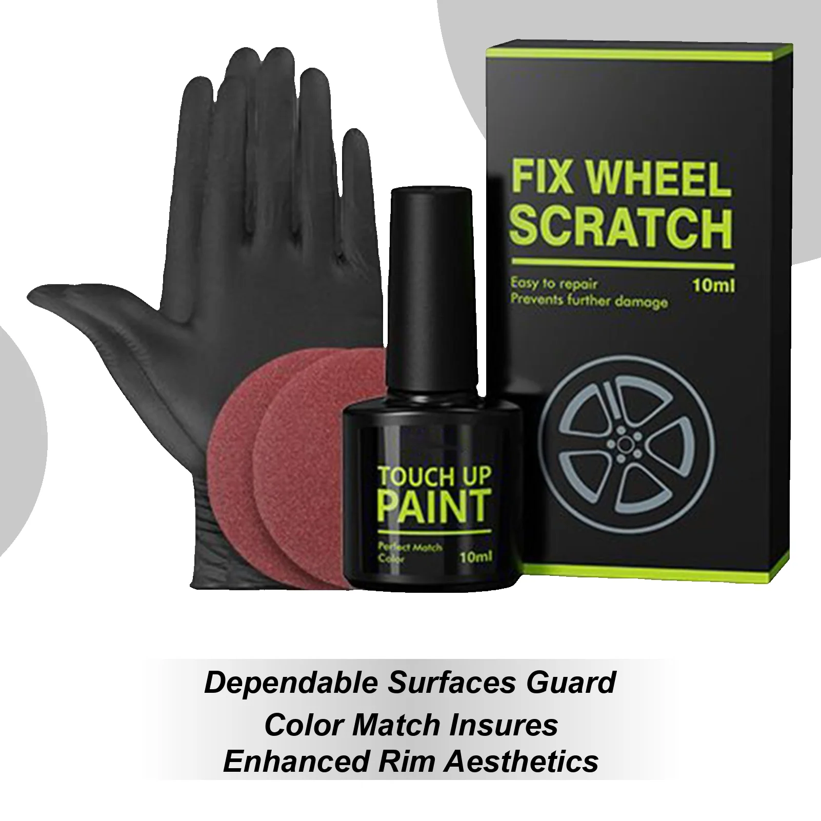 For Tesla Model Y/3 Wheel Scratch Repair Kit For Curb Rash 10ml Waterproof Rust Proof Auto Accessory Wheel Repair Kit For