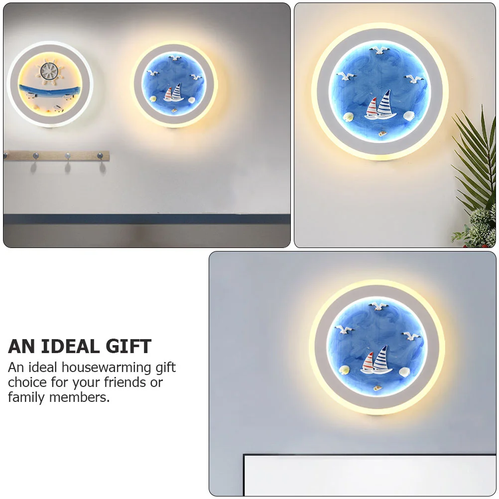 

Cartoon Wall Light Bedroom Lights Kids Room Decorative Plastic Acrylic Wood Material Warm Light Design Great Gift Bedroom