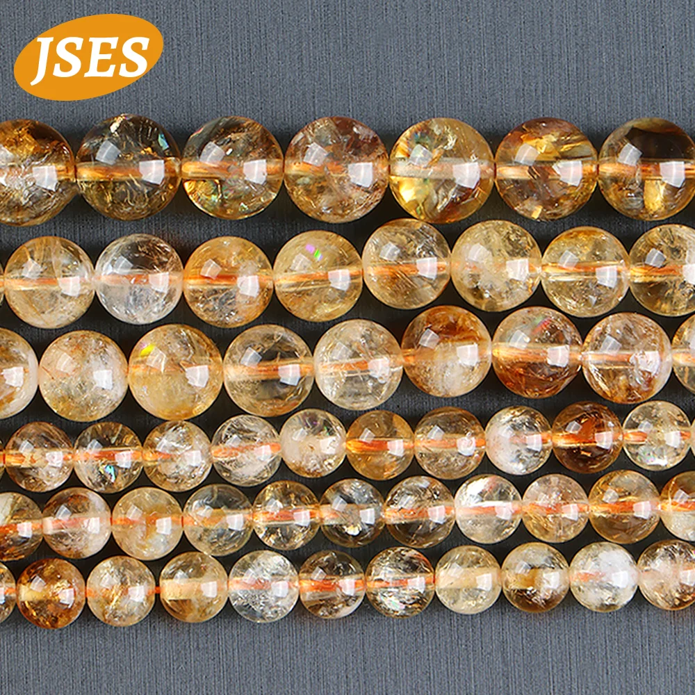 Natural citrino cristal grânulos para fazer jóias, uma pirâmide mais, amarelo, pulseiras DIY acessórios, 15 em Strand Beads, atacado