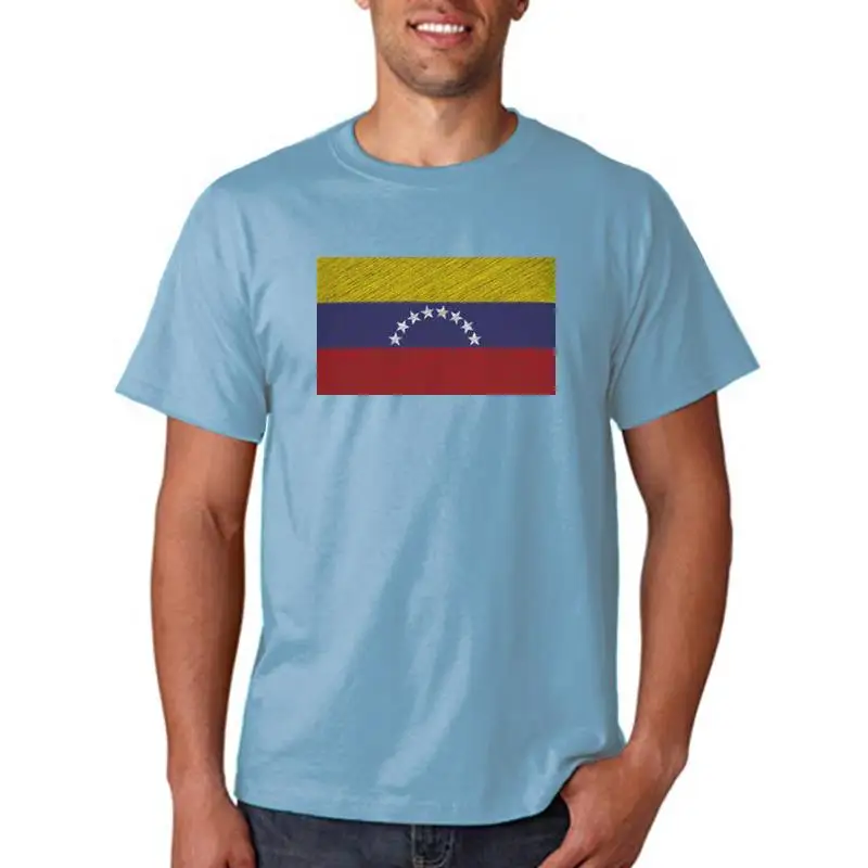 Venezuela Scribble Flag Mens T-Shirt Tee Top Giftvenezuelan Football Round Neck Tee Shirt