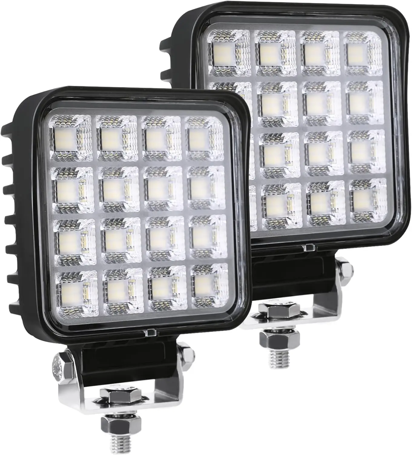 

4.3 Inch 192W 12600lm LED Tractor Work Lights, 2PCS IP68 Waterproof 12/24V 150° Flood Beam LED Work Light Bar, Work Light for Trucks Tractors UTV ATV SXS and Heavy-Duty Equipment