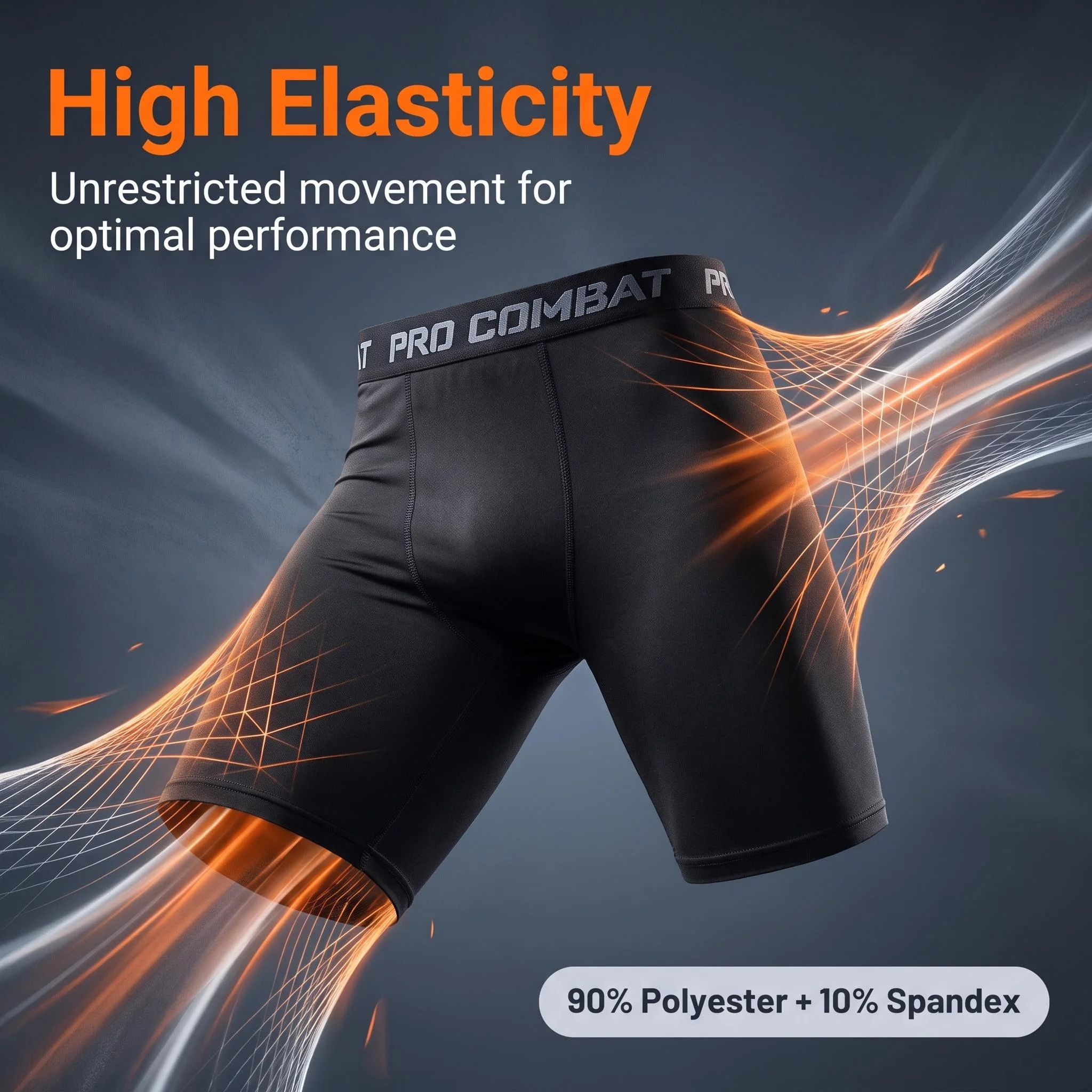 3Pack Men Compression Shorts Quick Dry High Elastic Breathable Athletic Base Layer Shorts Gym Workout Running Tight Sport