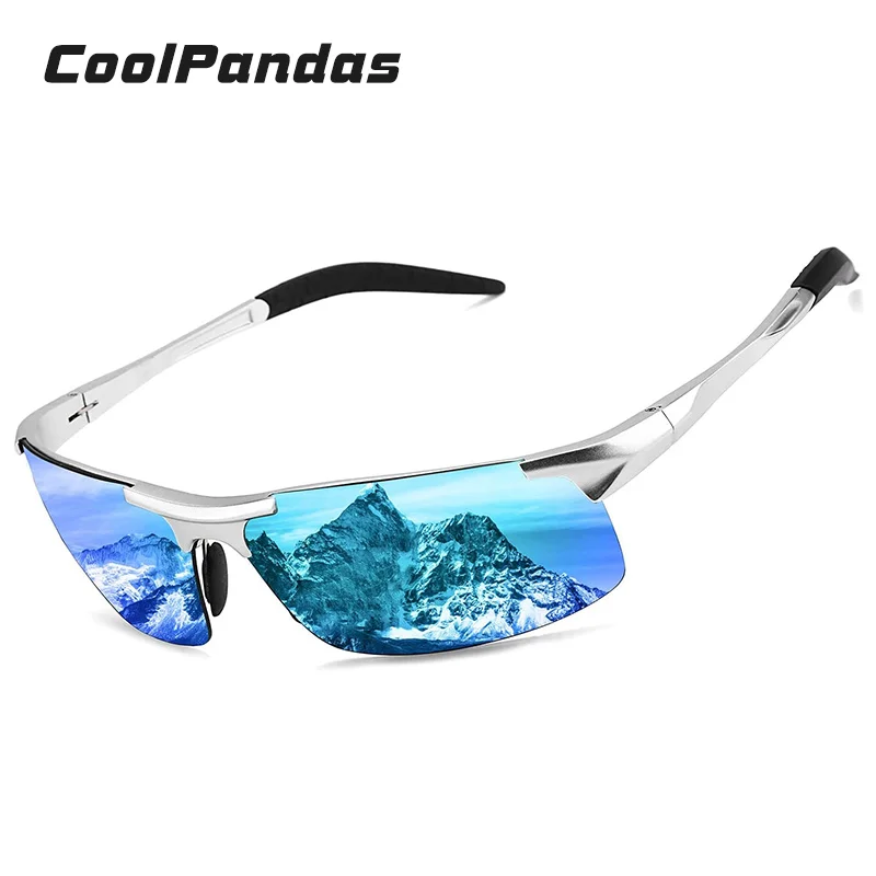 Outdoor Sports Cycling Sunglasses Men Women Aluminum Magnesium MTB Road Bike Glasses UV400 Protection Blue Lens gafas ciclismo