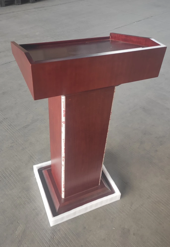Podio de Iglesia Duradero y Compacto, Mesa de Discursos de Madera de Caoba Sapele, Atril