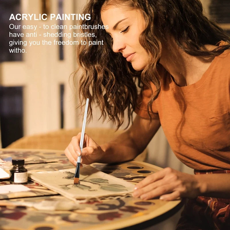 Acryl-Pinsel-Set, Künstler-Pinsel für Acryl-Aquarell- und Ölgemälde