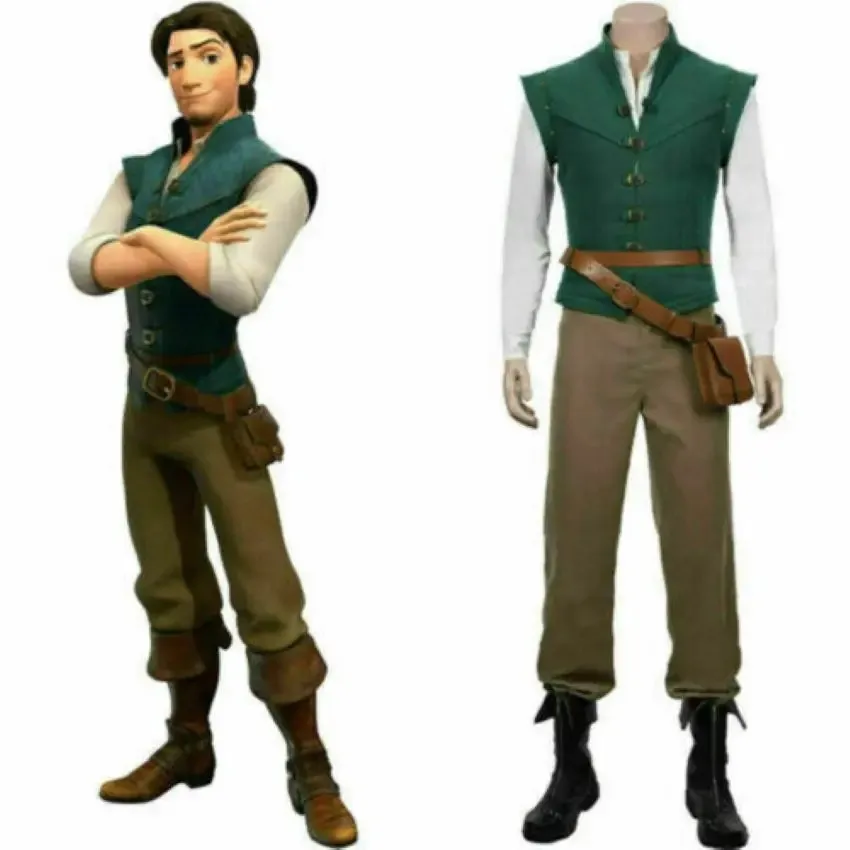 

NEW！ Tangled-Flynn Rider Cosplay Costume Vest Shirt Outfit Carnival Halloween