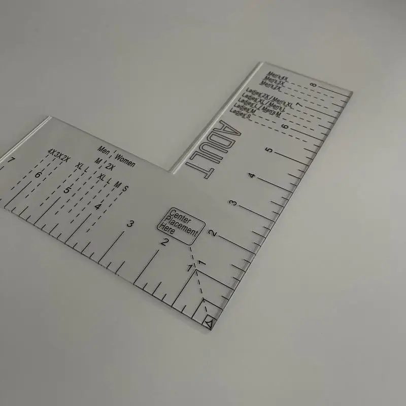 T-Shirt Ruler Guide Alignment Tool Acrylic T Shirt Ruler Measuring Tool For Heat Press Screen Printing Sublimation For