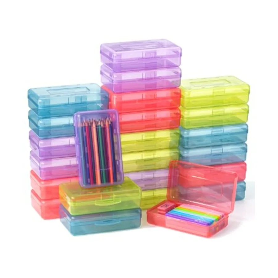 

Набор пластиковых пеналов на 24 карандаша, разные цвета, оптом