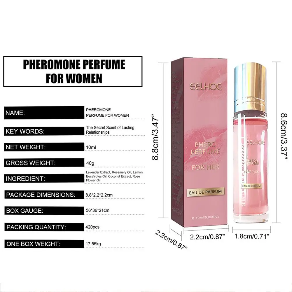 Huile de sexuellement de Phéromone Infusée pour Homme et Femme, Attraction, 10ml, 1 Pièce