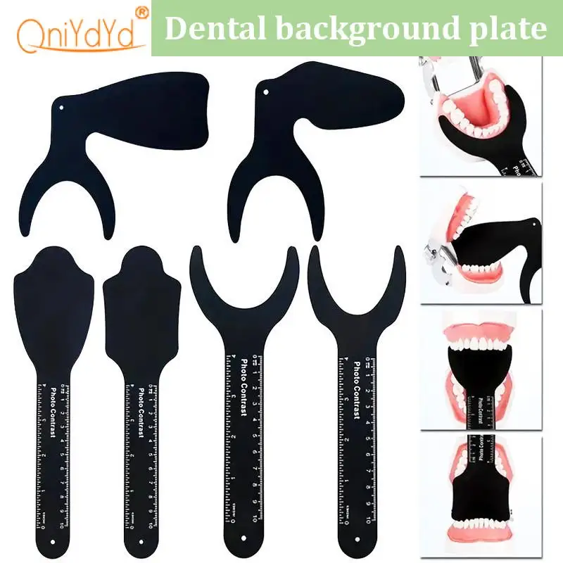 6-Size Dental Autoclave Photo Contrast Board Photography Black Background Board Durable Palatal Contraster Board Oral Cheek