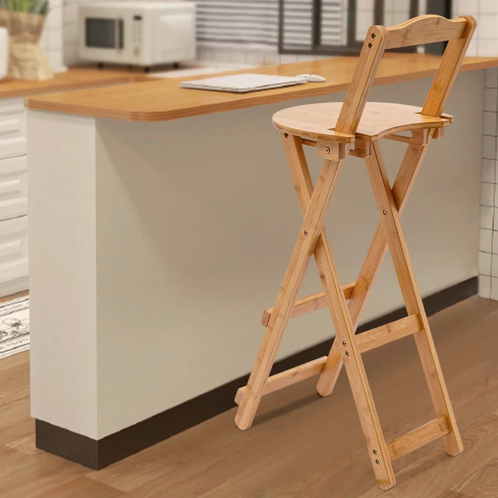 

Bar Stool Counter Height Dining Chair for Kitchen Breakfast Bar Table Bamboo Bar Stools Outdoor Chair