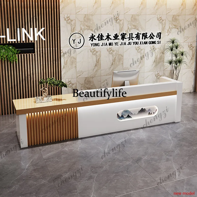 h178Company Executive Reception Desks Welcome Display Aesthetic Design Reception Desks Modern European Escritorio Trendy Furnitu