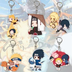 Naruto Gaara Hyuga hinata Naruto Sakura Qversion acrylic creative keychain cartoon anime backpack pendant jewelry gift key ring