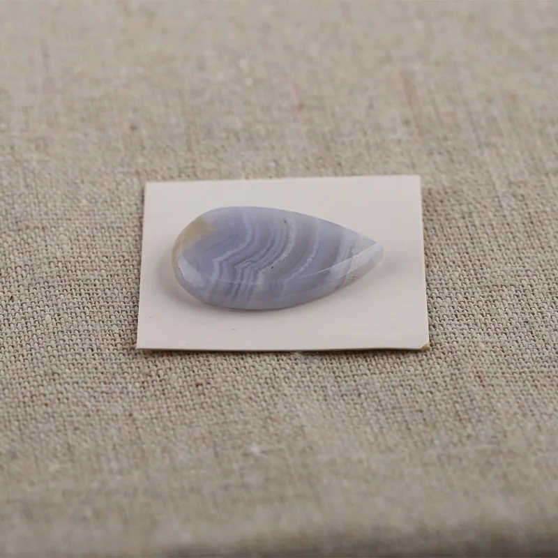 B&F Water Drop Blue Lace Agate Pendant Beads, Handmade Natural stones beads, Polished Stones for jewelry Making Supplies