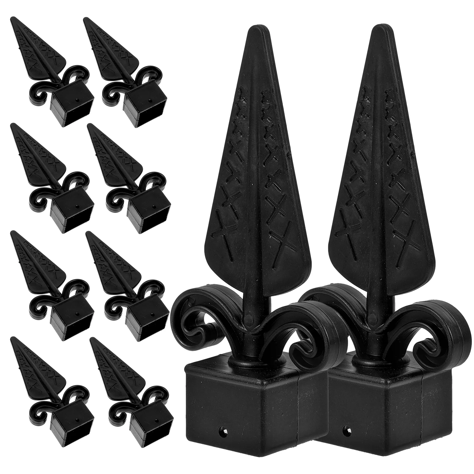 

10 Pcs Fence Head Plastic Post Caps Parts Decor Finials Cover Deck Decorative Gate Replacement