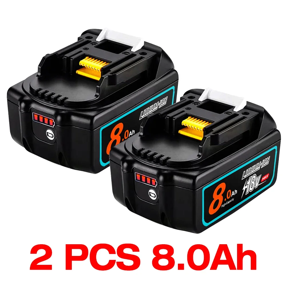 

Latest Upgraded BL1860 Rechargeable Battery 18V 8000mAh Lithium for Makita 18V Battery BL1840 BL1850 BL1830 BL1860B LXT 400