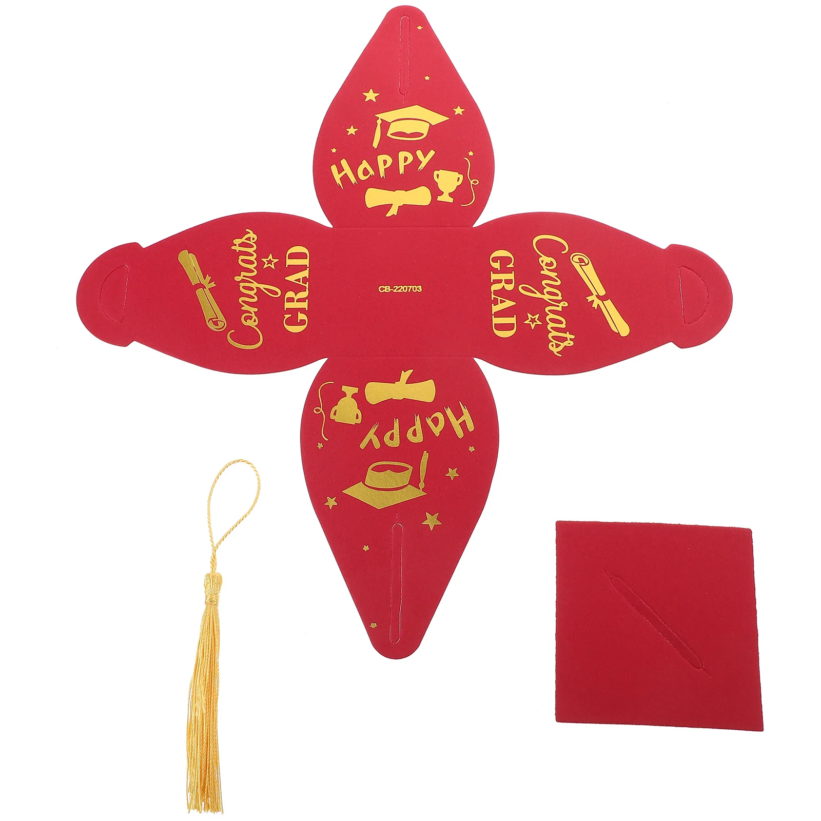 

50Pcs Graduation Cap Candy Boxes Tassel Graduation Party Favor Boxes Paper Treat Holders Multi Purpose Gift Packaging Box