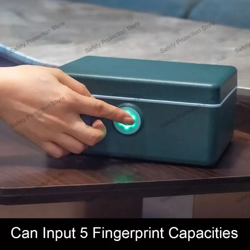 

Биометрический сейф с отпечатком пальца, мини-сейф для денег, монет, ювелирных изделий, безопасное хранилище, офисный/домашний скрытый сейф-копилка