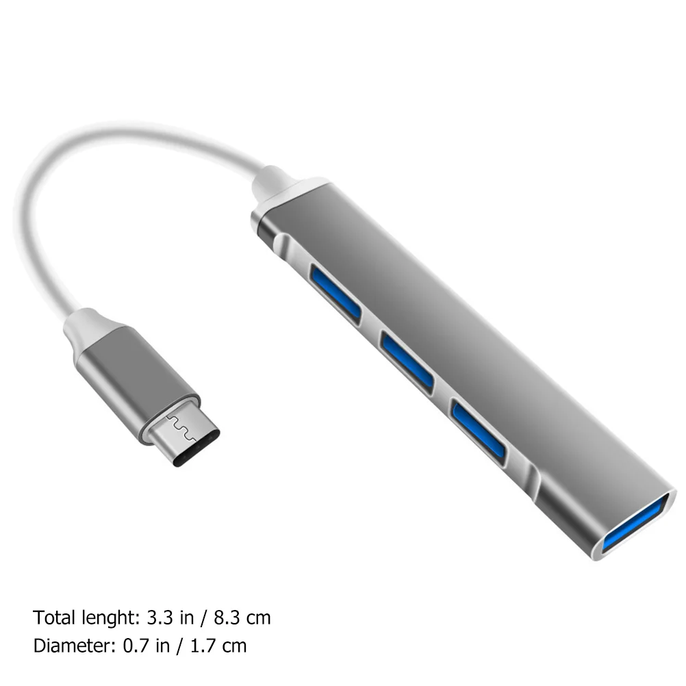 Portable Type High speed Multi Port Adapter USB3 0 2 0 Compatible Overload Protection Party