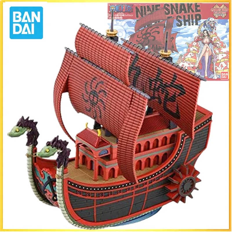 Original Bandai One Piece The Great Ship Empress Boa·Hancock NINE SNAKE Assembled Model Suit Anime Action Figures Toys Gifts