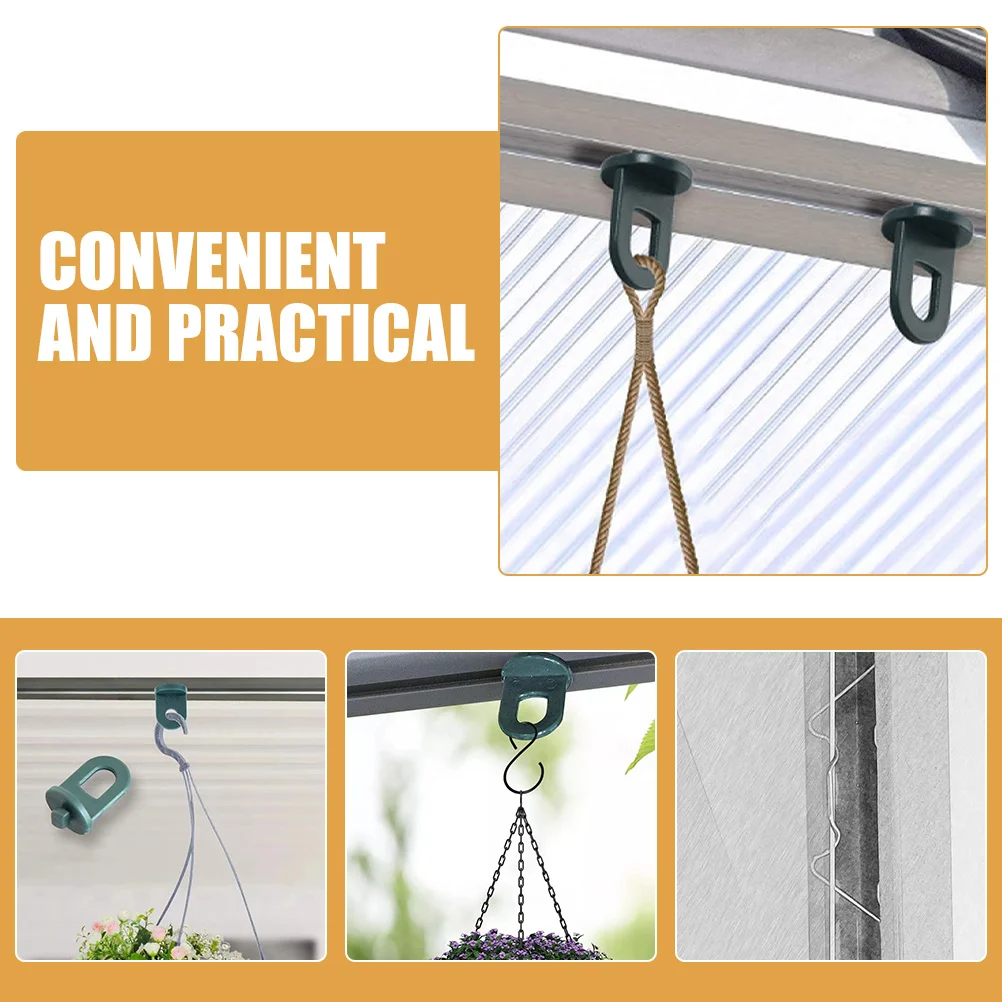 

1Set W Type Steel Wire Clips Stainless Greenhouse Glass Fixing Clamps for Pane Window Windproof Secure Fastening