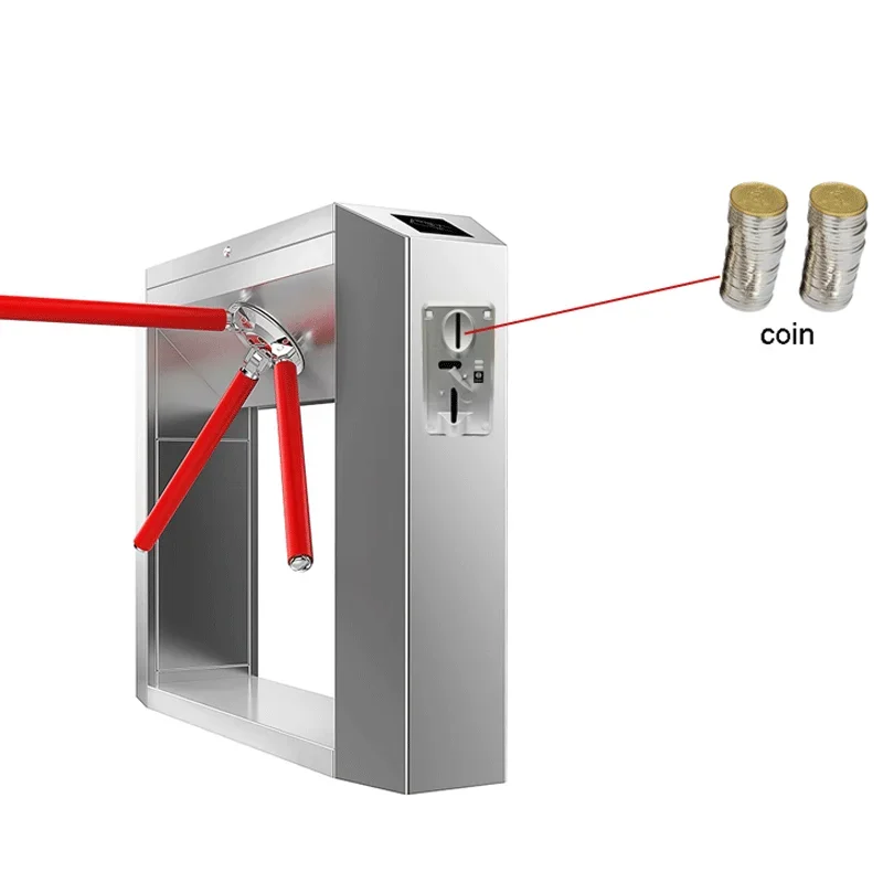 Electronic Colorful Access Flap Barrier Turnstiles Drop Arm Tripod Turnstile-Gate-For-Gyms