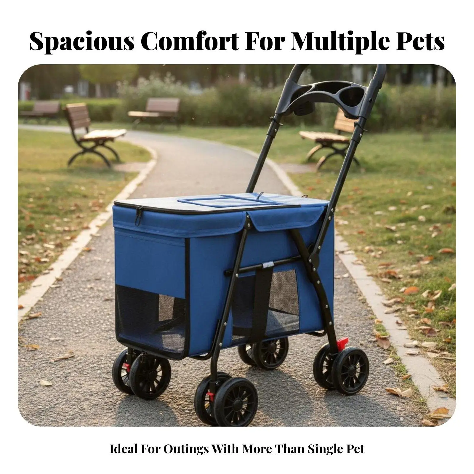 Dog Stroller Foldable Lightweight Sturdy Oxford Material for Travel Dog Stroller Foldable Lightweight Sturdy Oxford Material for Travel
