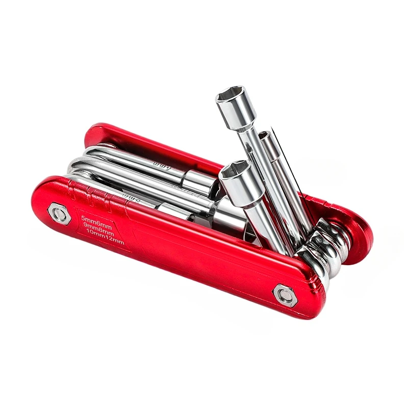 

Folding Sleeve Tool Combination Set Metric and British Gadget Aluminum Alloy Inner Hexagon Folding Wrench