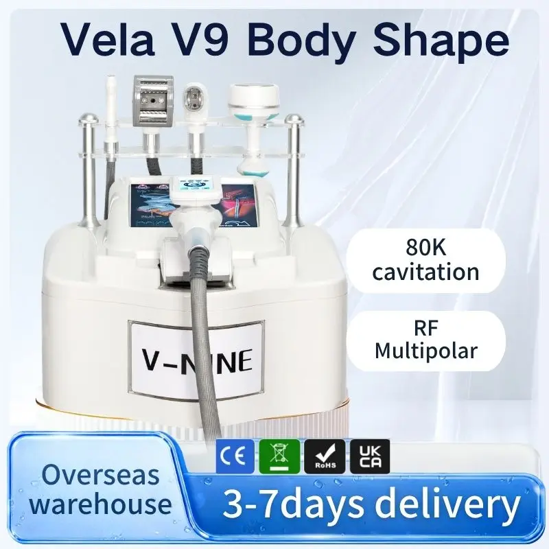 NEW V9 Vela Body Weight Loss Vacuum 80K Cavitation Slimming Roller Shaping Massage Machine Frozen Fat Removal Facial Lift