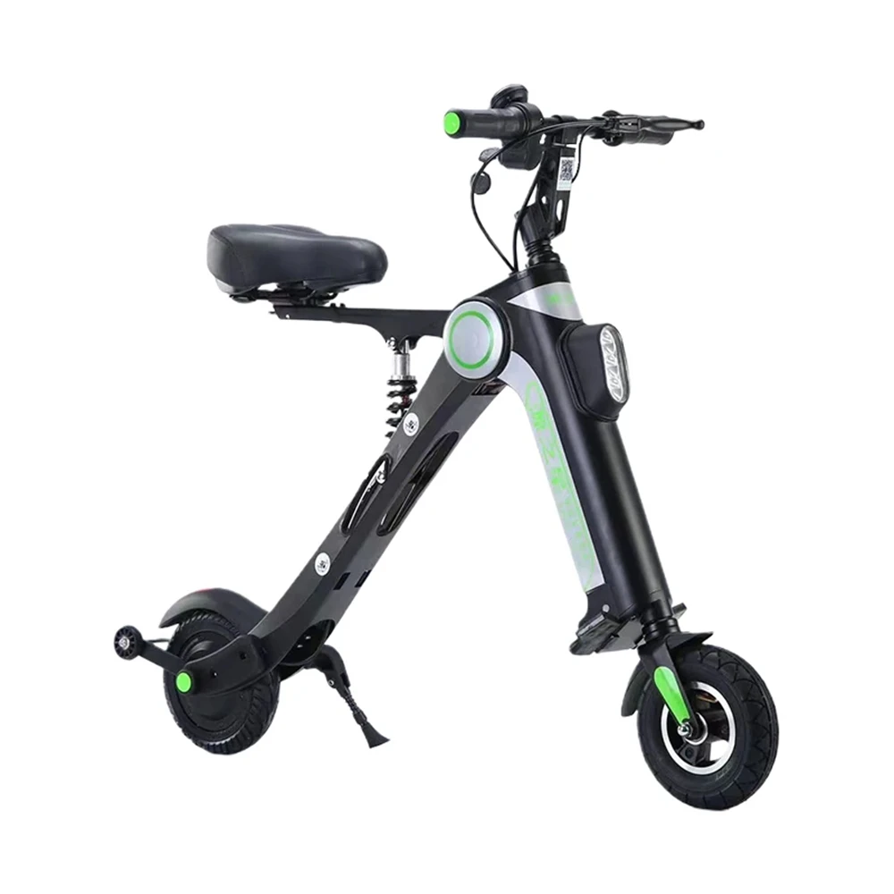 10 Inch 3 Wheeled Electric Mini Bike Foldable For Adults Women's 250W Travel Mobility Scooter with seat Lightweight City