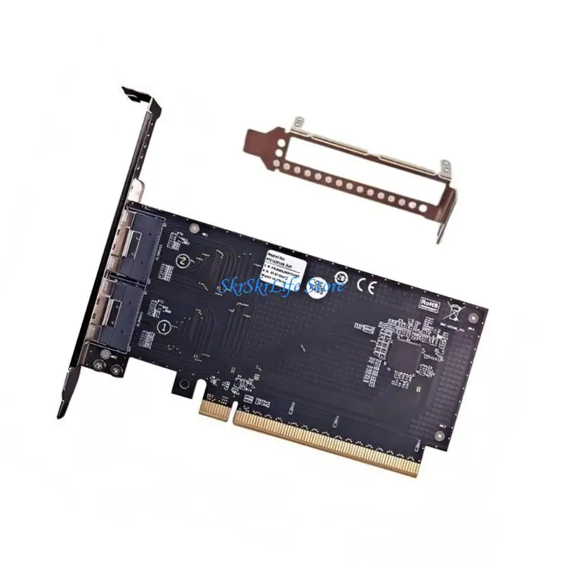 E65E Fast PCIE 16X To SFF 8654 Connection Adapter Board Works With External Components