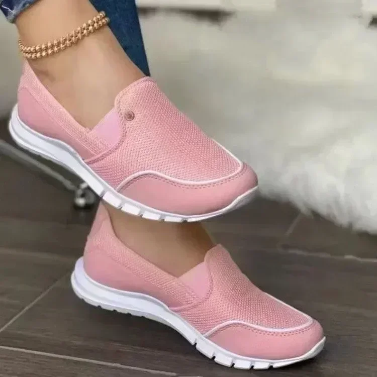 Large 2024 New Women Brand Summer Mesh Feet Cover Fashion Casual Women\'s One Step Lazy Flat Shoes Casual Shoes 36-43