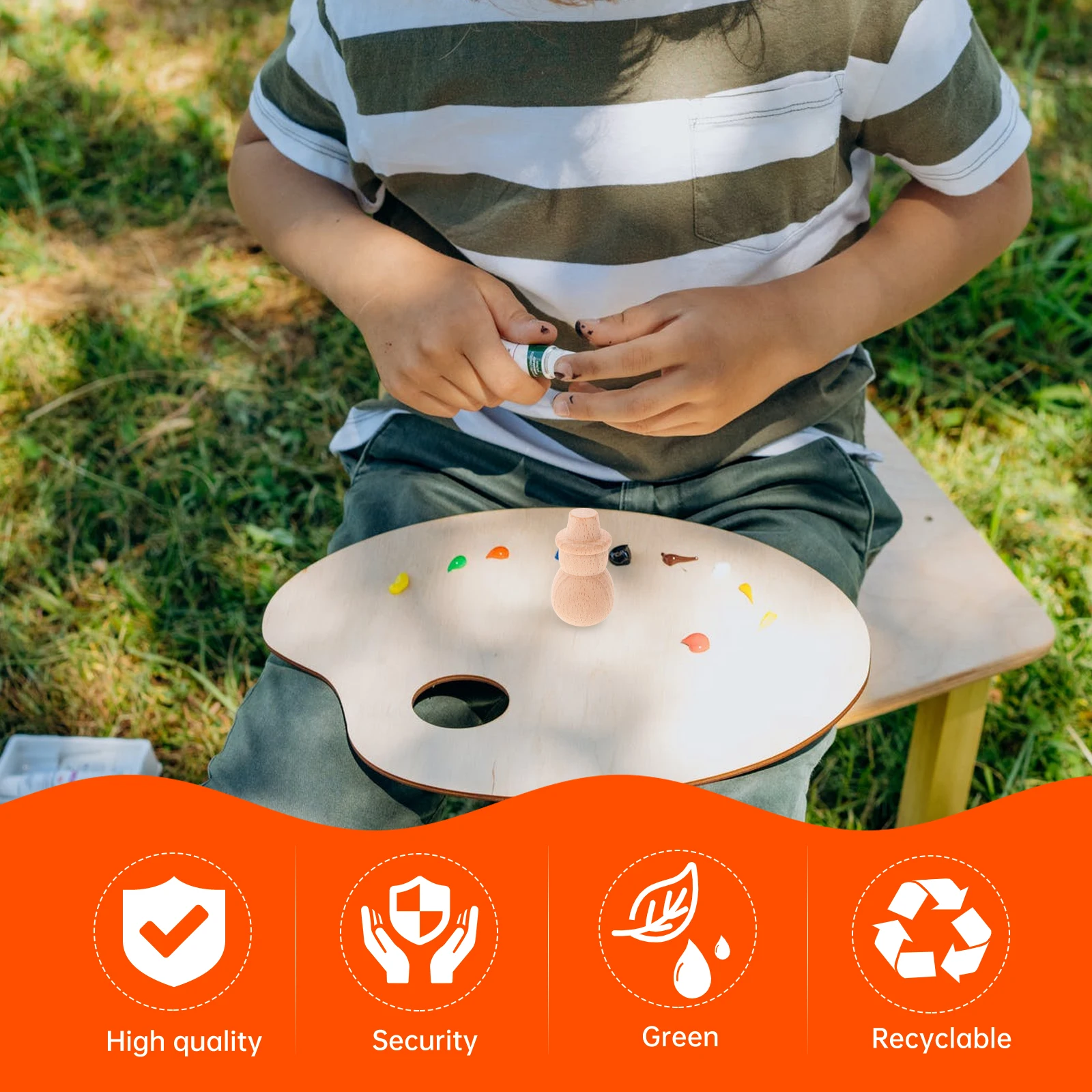 

5Pcs Unfinished Wood Pegs DIY Painting Puppets for Creative Hand-Painted Wooden Figures Educational Craft Decor