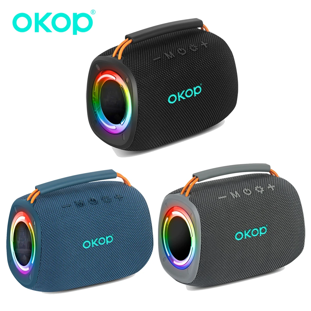 

OKOP Wireless Bluetooth Speakers,Outdoor High Quality Subwoofer,Home Portable Ambient Light Bluetooth Speaker Mp4 Player 범블비헬맷