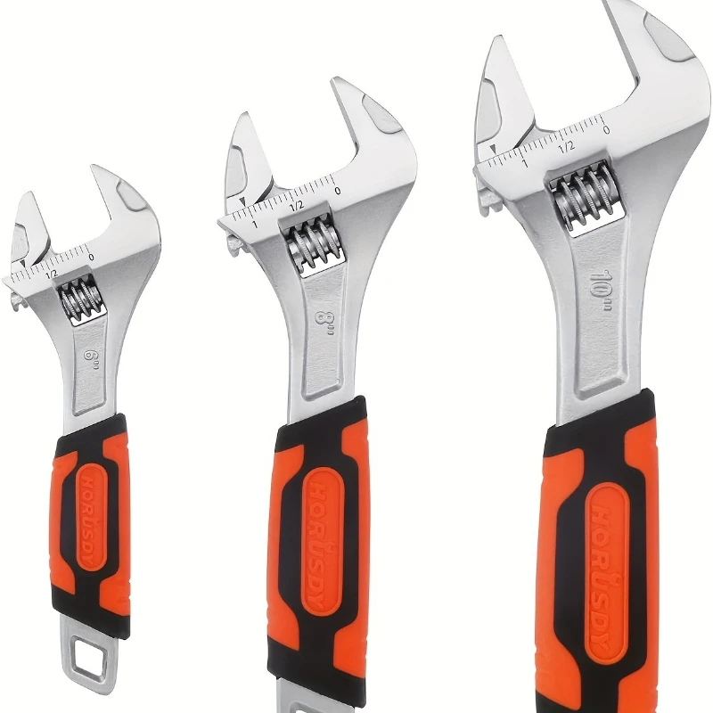 

Набор разводных ключей 6, 8, 10 дюймов, 3 шт., с метрической конструкцией SAE с широкой челюстью в форме полумесяца для домашней мастерской, механики, любителей DIY