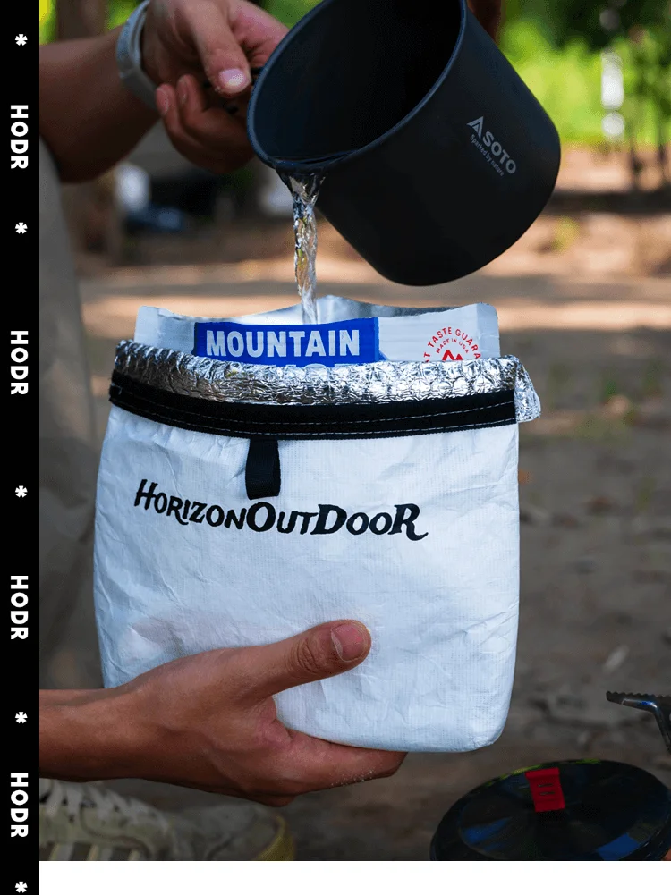 [HODRGEAR] Outdoor Tyvek ® Isolierte Lebensmittelbeutel, ultraleichte Gefriertrocknungs-Mahlzeit, gemütliche Wärmetasche, reißfeste Ausrüstung für Wanderungen und Camping – Detail 10