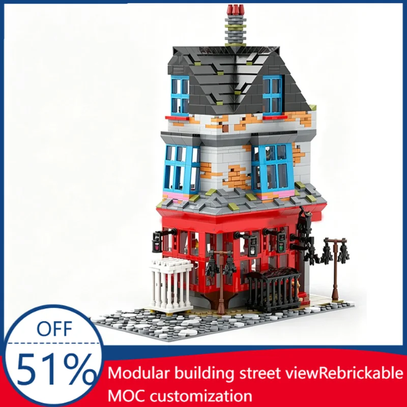 

NEW 1389PCS Diagon Alley Magical Menagerie Pet Shop Modular Building MOC Model Custom Building Blocks Assembly Toy Gift For Kids