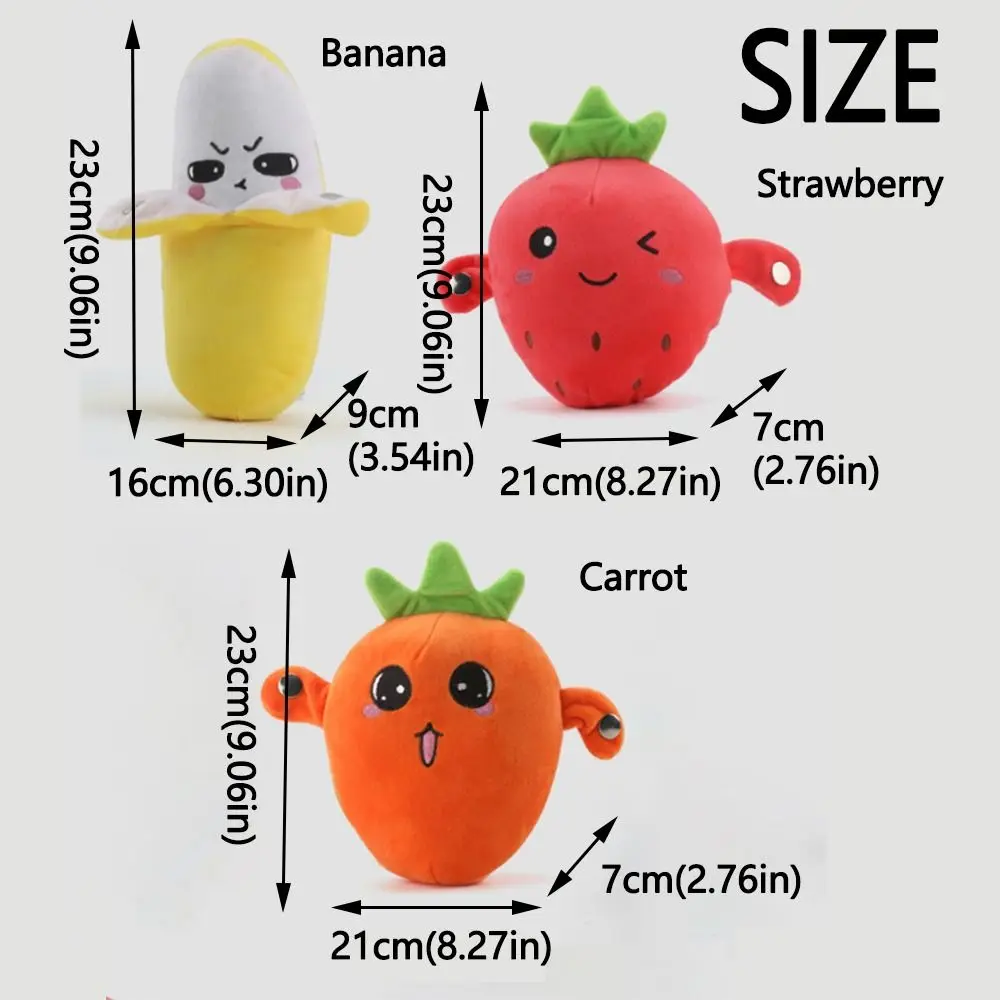 Creative Fruit Induction Metronome Cute 15 Music Modes Fruit Interactive Playing Joint Stuffed Educational Early Learning