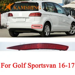 CAPQX For VW Golf Sportsvan 16-17 Car Rear Bumper Brake Light Fog Lamp Reflector Parking Stop Warning Signal Lamp Garnish Light