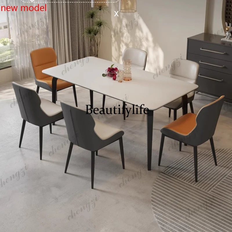 Rectangle Modern Dining Tables Luxury Vintage Nordic Minimalist Dining Tables Storage Extensio Mesas Pegables Portatil Furniture
