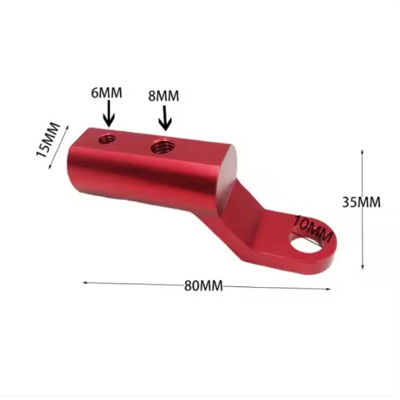 Aluminum Extender Bracket for Motorcycle Scooter Rearview Mirror Mount Extension Bracket for Fixing Spotlight Phone Holder 1/2PC