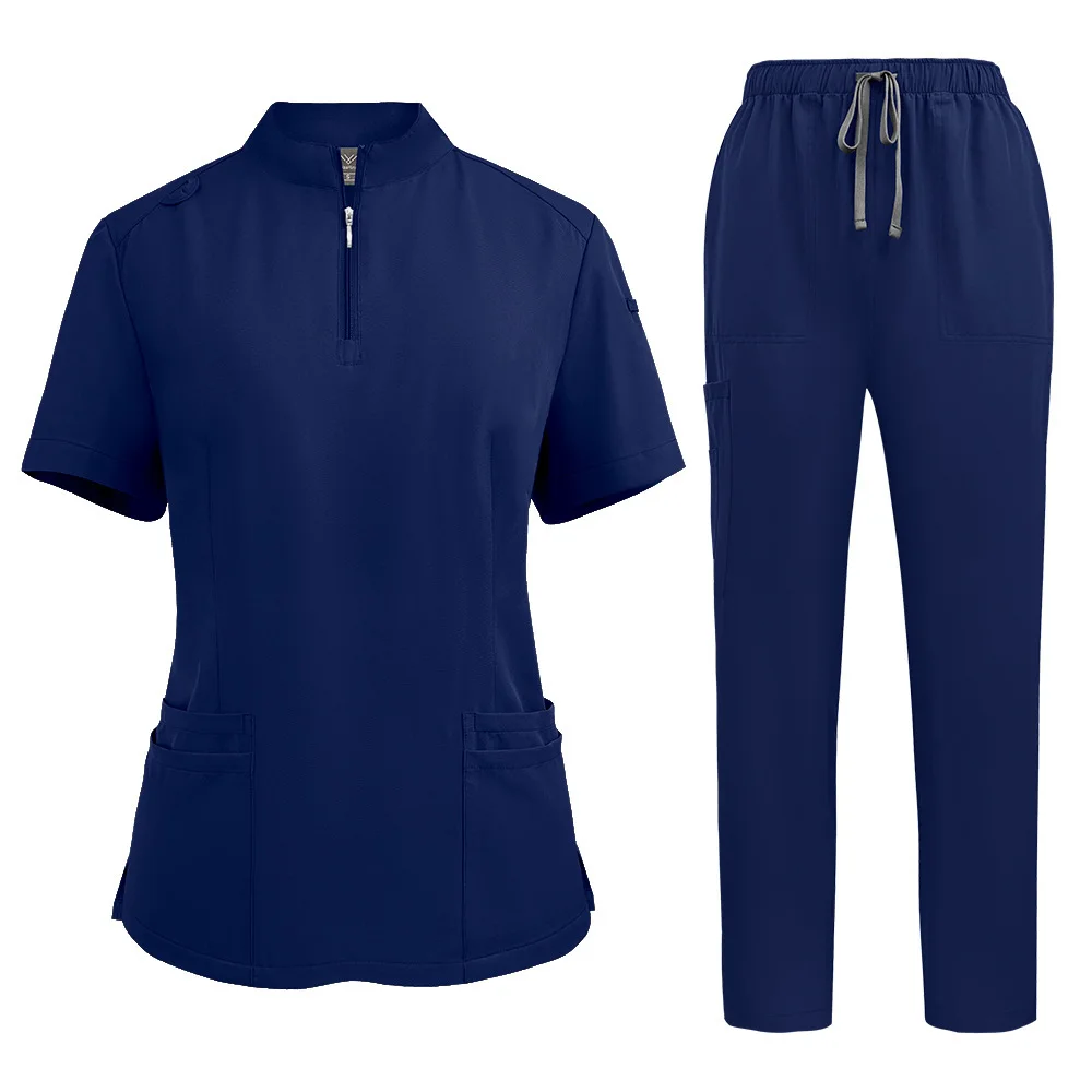 Ensemble d'infirmière, vêtements de travail de grande taille à séchage rapide, uniforme avec poches de travail, accessoires pour Salon de beauté d'hôpital, SPA