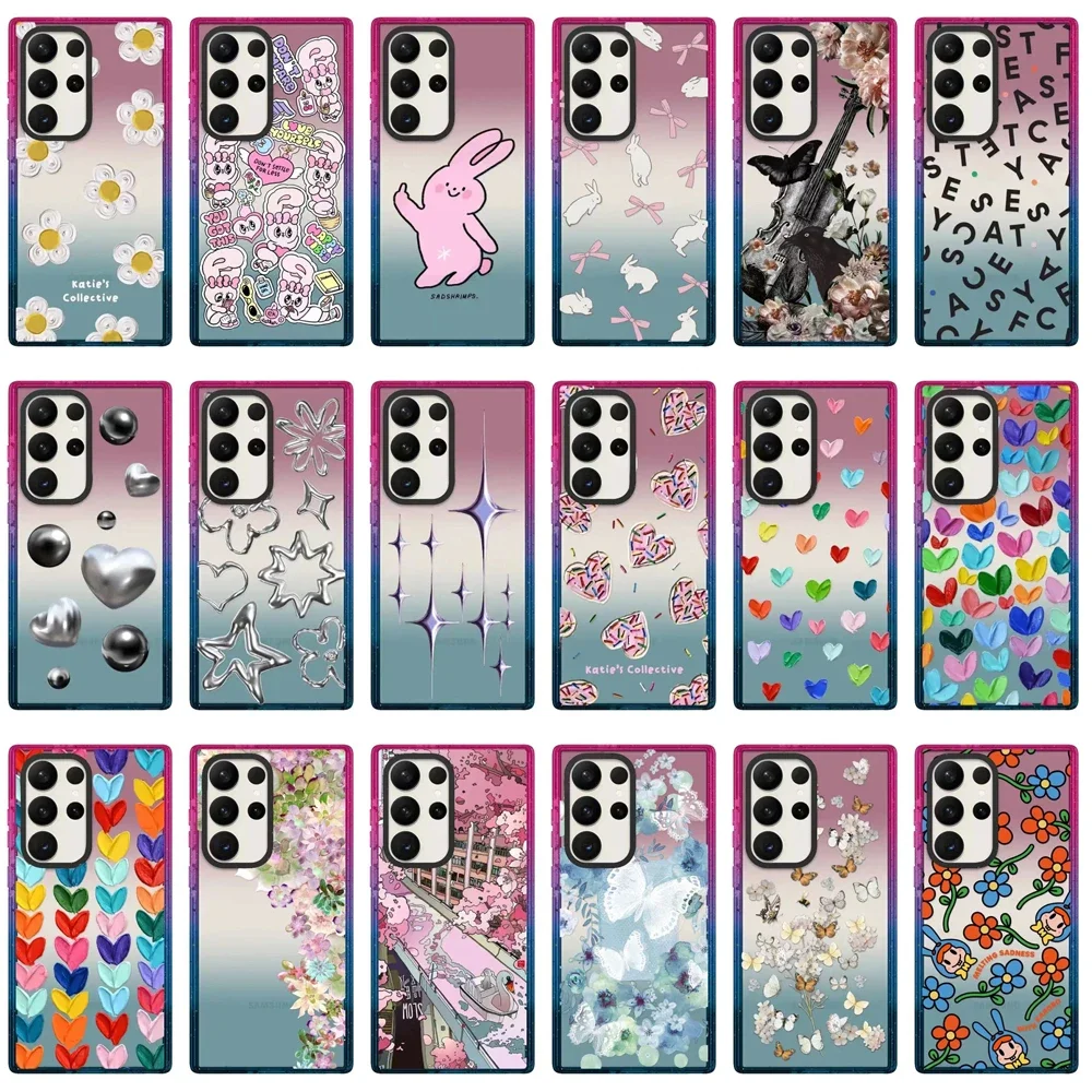 

Gradient Colorful Border Case for Samsung Galaxy S22 S23 S24 Ultra S22+ S23+ S24 Plus Cover Protective Case