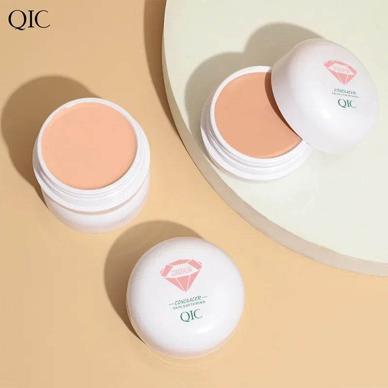 QIC Qini Color Softening Concealer Foundation, delikatny i dociskowy do pokrycia plam na trądzik i cienie pod oczami, korektor do makijażu