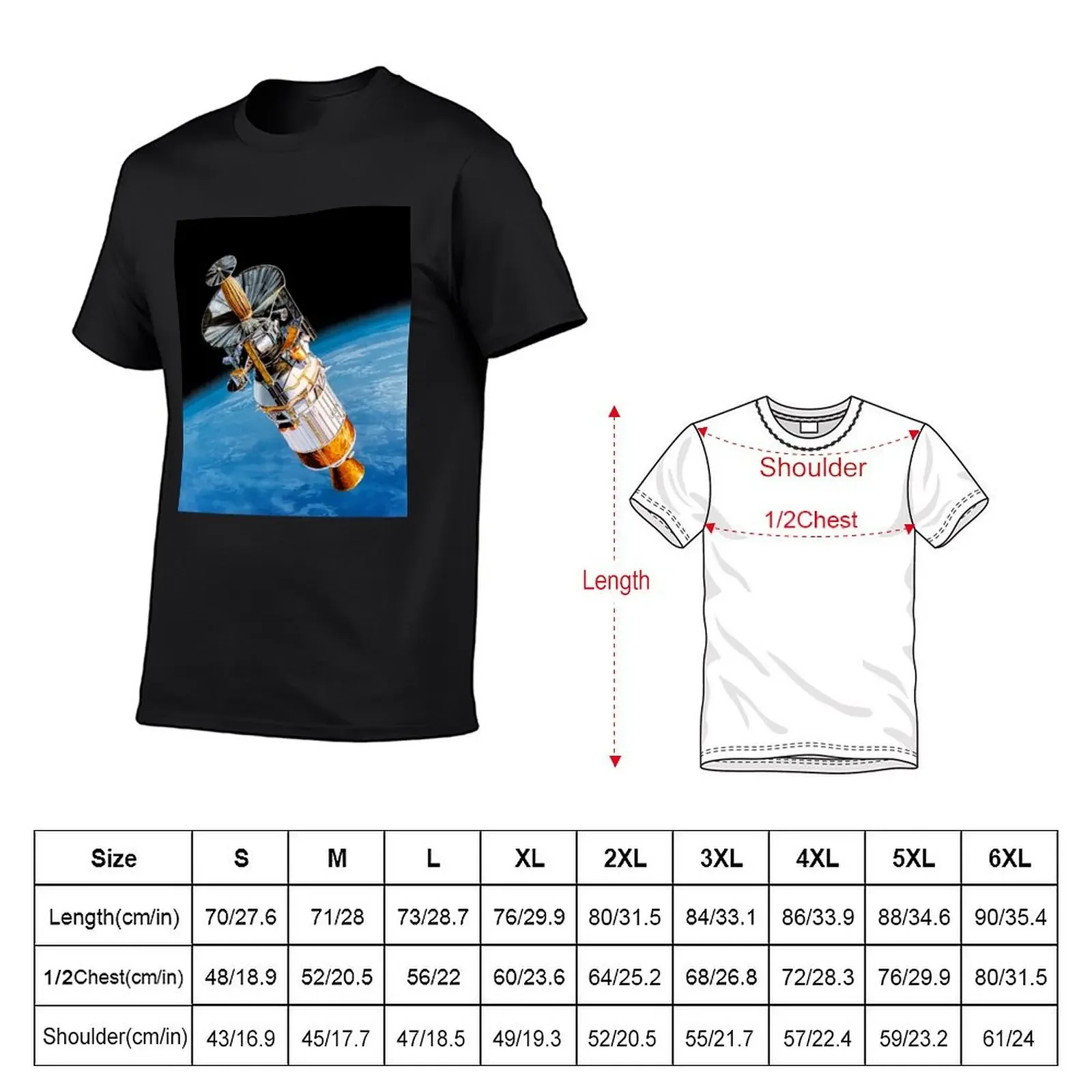 Galileo with inertial upper stage in low Earth orbit T-Shirt shirts graphic blanks tops summer clothes Men's t-shirt