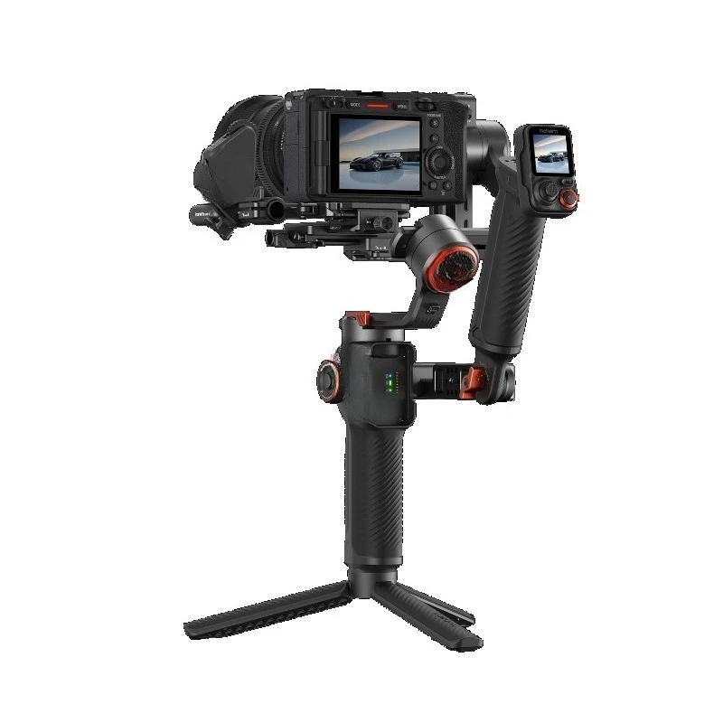 Professional AI camera stabilizer, handheld three-axis anti-shake, gimbal 360-degree rotation intelligent tracking and following
