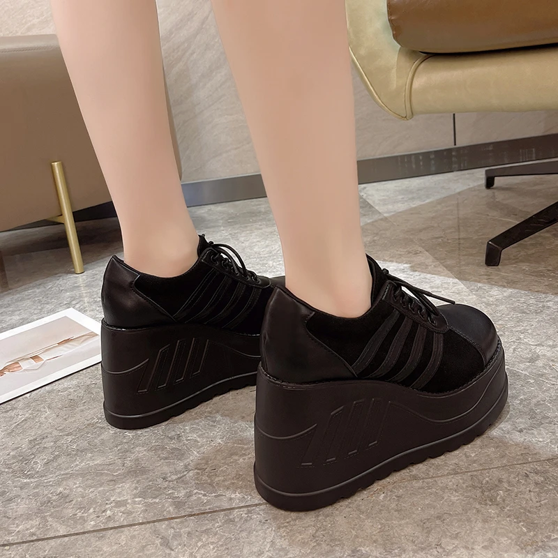 Big Size 35-43 Brand Design Female Goth Platform Fashion Cosplay Wedges High Heels Women\'s Pumps 2022 Street Sneaker Shoes Woman