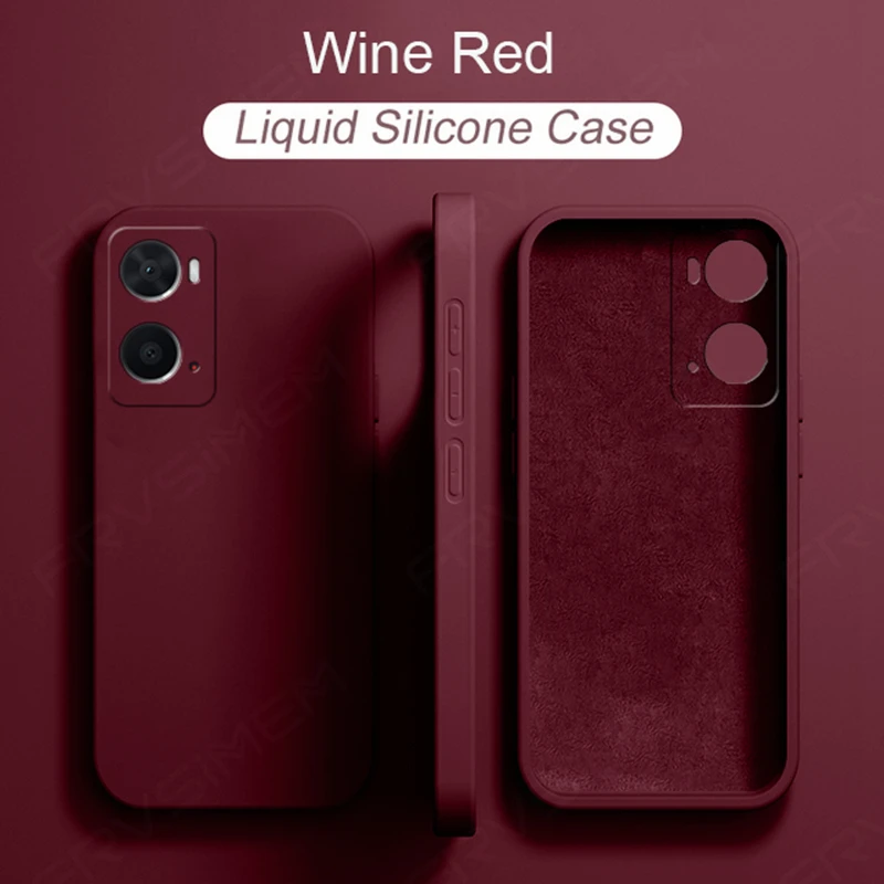 Luxury Original Liquid Silicone Cover For OPPO A57 A57S A77 A78 5G A76 A96 A53 A53S A52 A72 A15 A15S A16 A16S 4G A5 Case