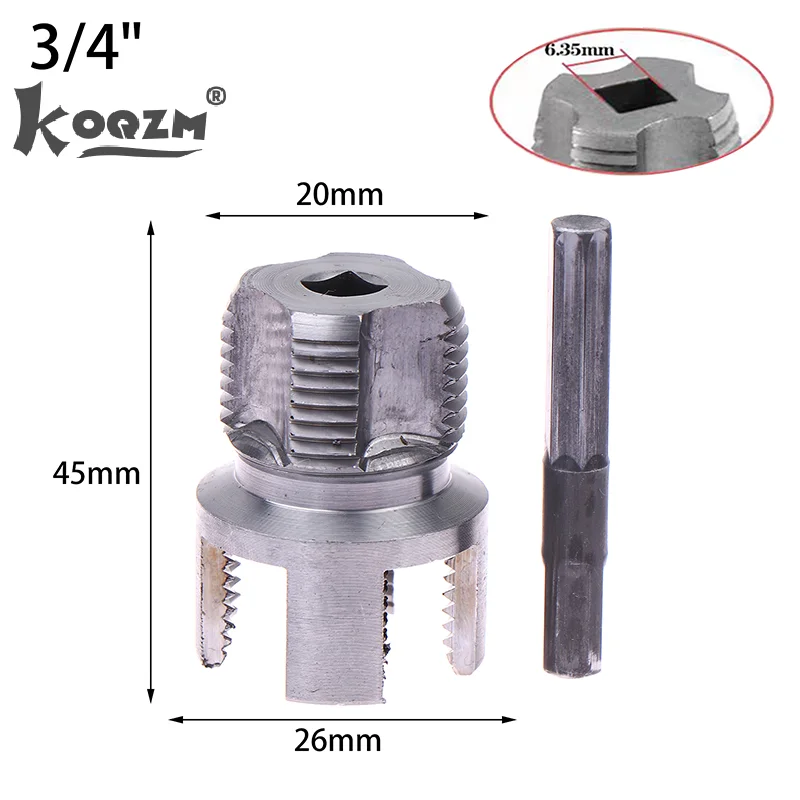 

1/2 "3/4" PPR резьбонарезной станок, встроенный инструмент для нарезки внутренней внешней трубы, электрическая дрель, совместимый комплект резьбонарез для труб из ПВХ